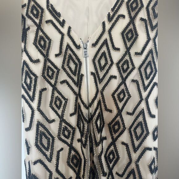Alice + Olivia midi beaded geometric dress size 4 - Picture 7 of 11